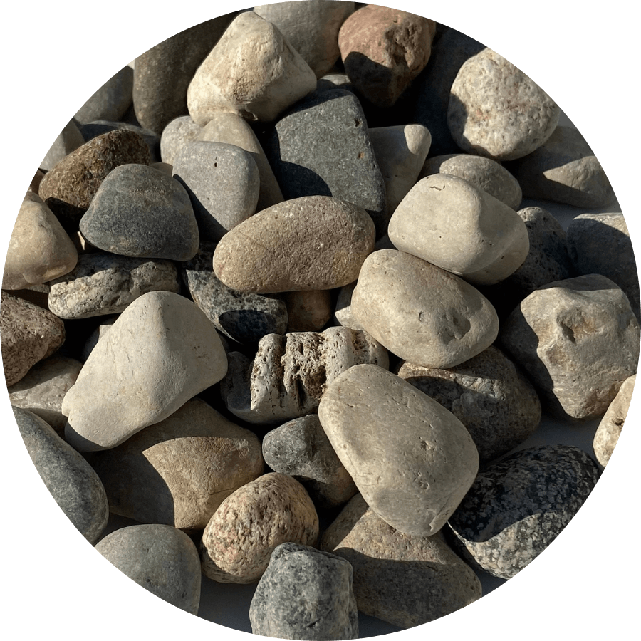 1-2 inch washed stones