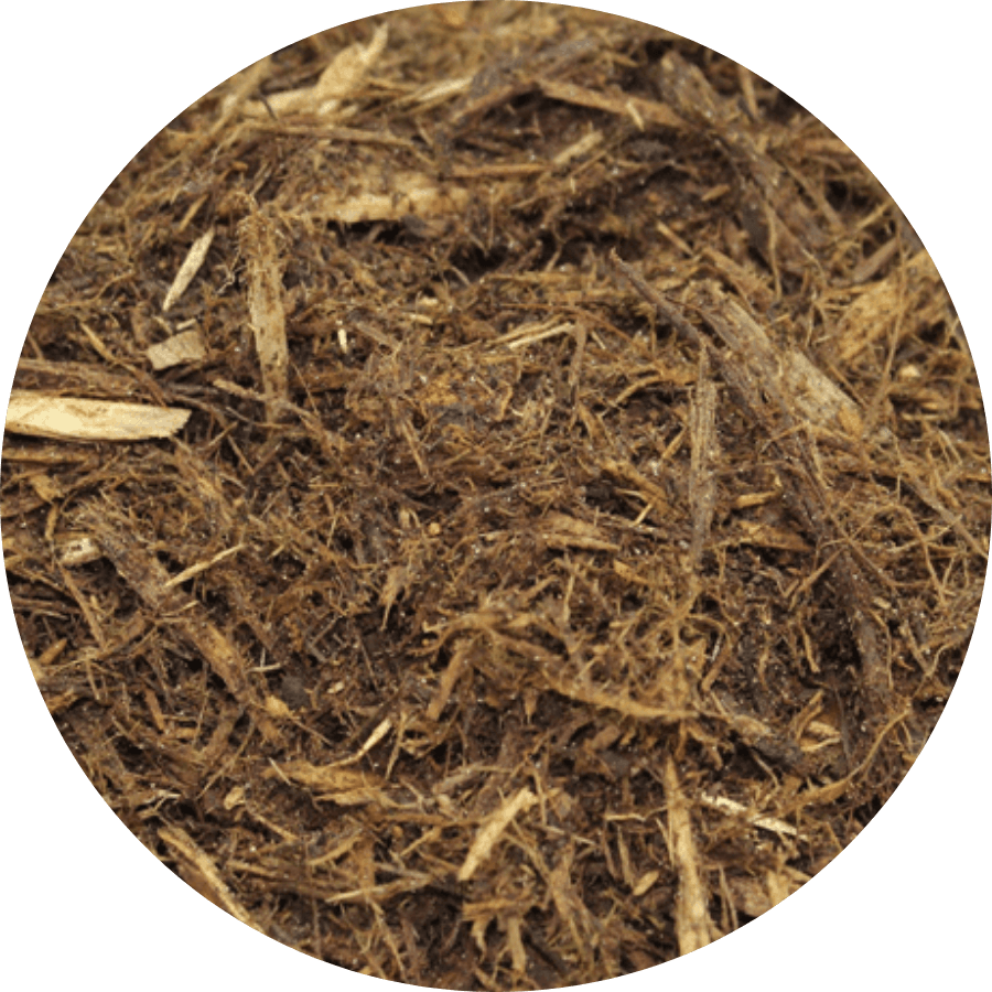 Shredded hardwood bark